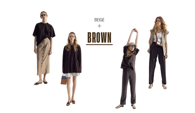 「使えるベージュが分かる」ブラウンとの配色【4選】服はシンプル・色は2色でカジュアルでも上品に