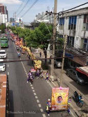 【タイ】音楽事務所による「カオパンサー」に向けての奉納8kmパレード