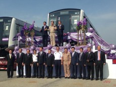 【タイ】日本初・国産新造車両タイに到着、お披露目式・パープルラインーJICAタイ事務所