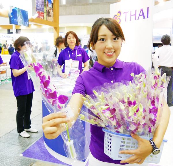 ツーリズムEXPOジャパンで、タイ国際航空ブースが大人気