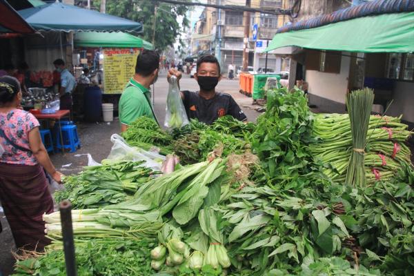 【ミャンマー】ステイホームで行商が活況　天秤棒でマンゴーやパパイヤ　コロナで市場閉鎖