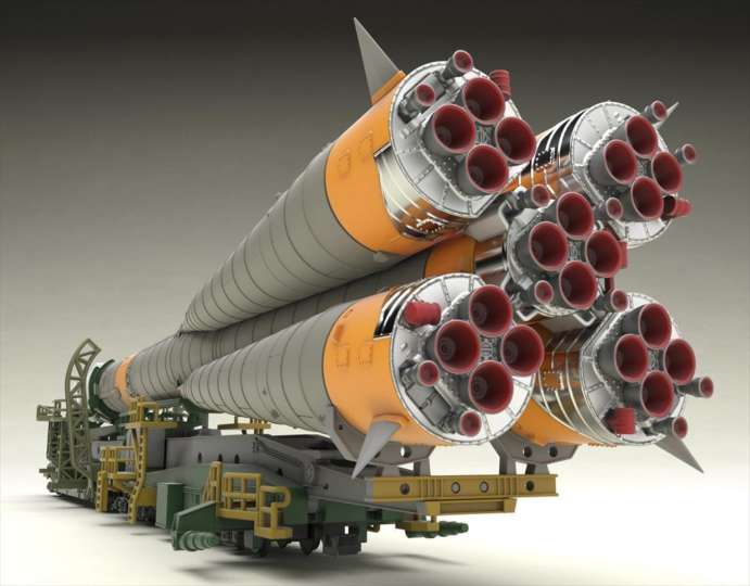 ロシアのソユーズロケット（精密模型） 宇宙へのロマンを凝縮！ソユーズロケットの模型がカッコ良すぎ