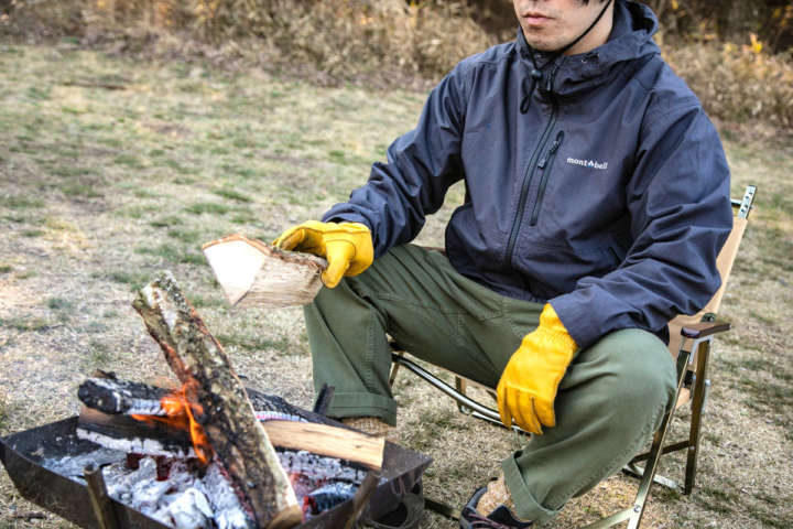 美品 スノーピーク 難燃性 オーバーオール 焚火 SPEC 防水加工