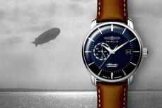 飛行船「ツェッペリン号」の大西洋横断旅行をイメージしたネイビーダイヤルのドイツ時計