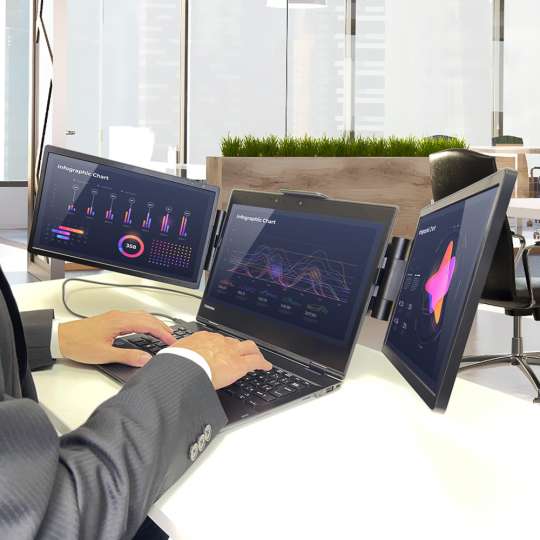 【たかなし】デュアルディスプレイ トリプルモニター ノートパソコンスクリー 世界初の3画面ノートPC「Project Valerie」が発表！―Razerのコンセプト