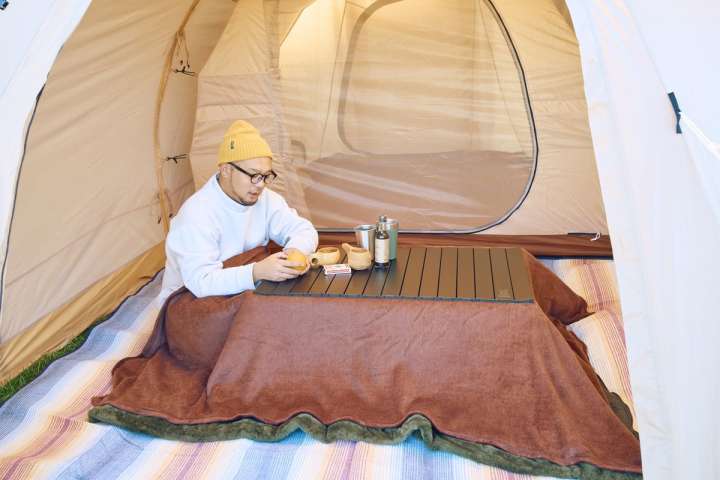 DOD「カマボコテント」と「ナニゲニーテーブル」でぬくぬく“こたつ