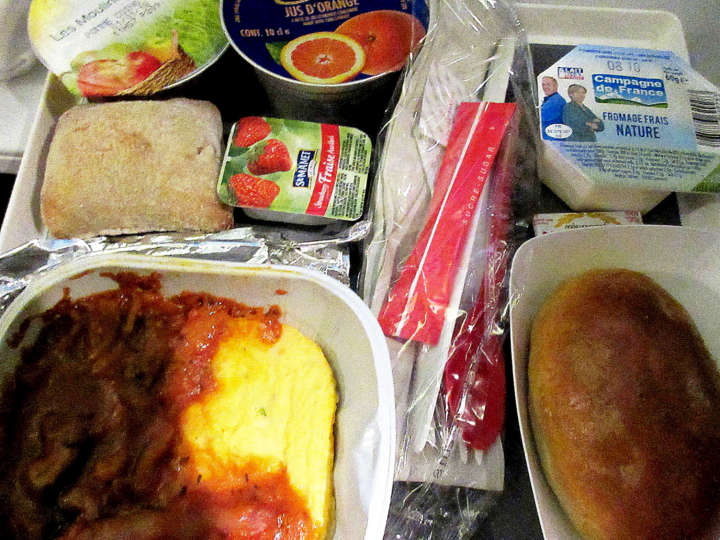 エールフランス航空 北極航路 パリ―アンカレッジ―東京便 機内食