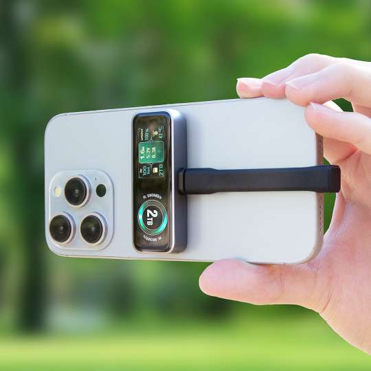 ガジェット感がたまらん！液晶付きの外付けSSDでスマホの保存容量