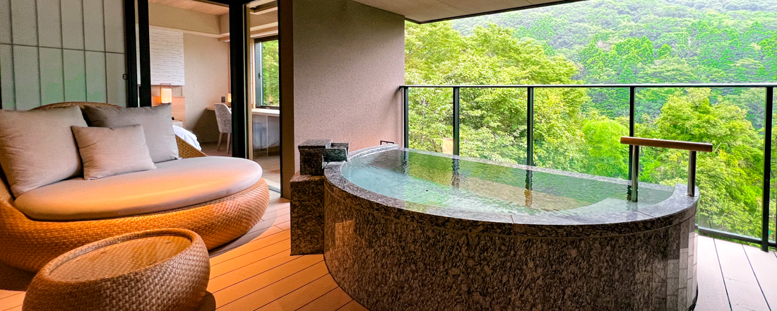 箱根湯本のホテル〈はつはな〉が、全客室に自家源泉の露天風呂を完備しリニューアルオープン！
