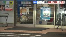 迷彩柄のフード付きジャンパー着用の男がコンビニに侵入、ナイフのような刃物で店員を脅し現金３万円を奪って逃走　けが人なし　北海道旭川市