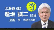 速報　北海道８区　逢坂誠二氏（立憲・前職）当選確実