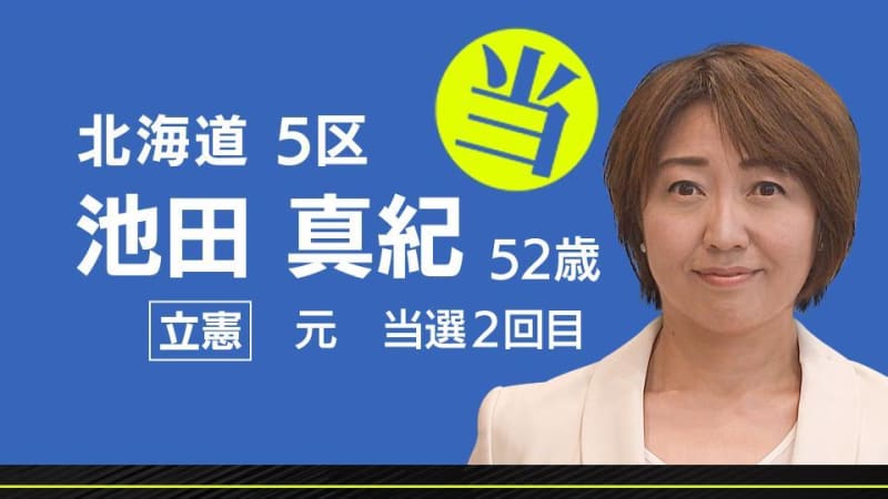 速報　北海道５区　池田真紀氏（立憲・元）当選