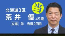 速報　北海道３区　荒井優氏（立憲・前職）当選確実