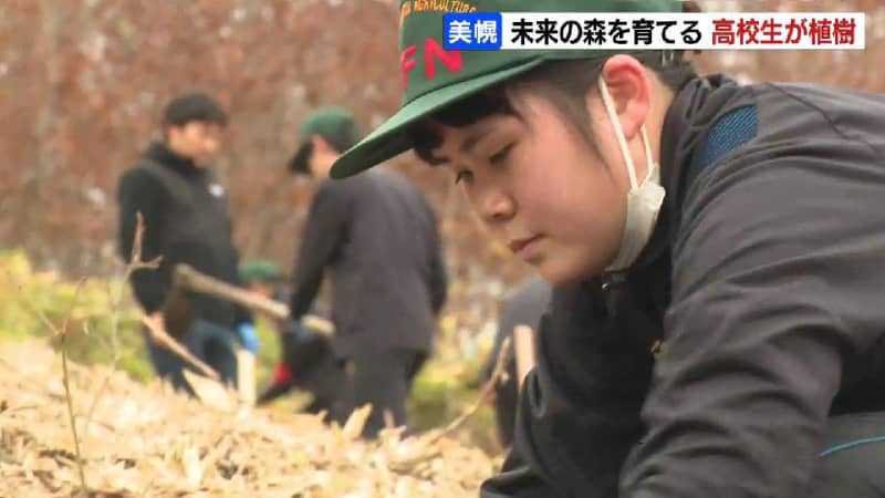 ミズナラの苗木240本…未来の森を育てる「SDGsなどの活動に参加していこうという意志を育てるため」高校生が植樹『ＳＤＧｓ ＱＵＥＳＴみらい甲子園』