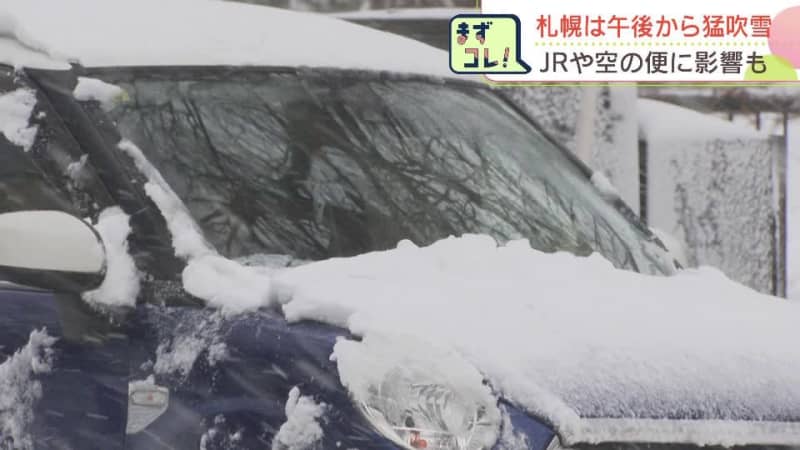 【猛吹雪】新千歳空港の誘導路もかすむ…欠航相次ぐ　11日札幌市は午後から猛吹雪、午後4時までの4時間に14㎝の降雪