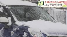 【猛吹雪】新千歳空港の誘導路がぼんやり…11日札幌市は午後から猛吹雪、午後4時までの4時間に14㎝の降雪