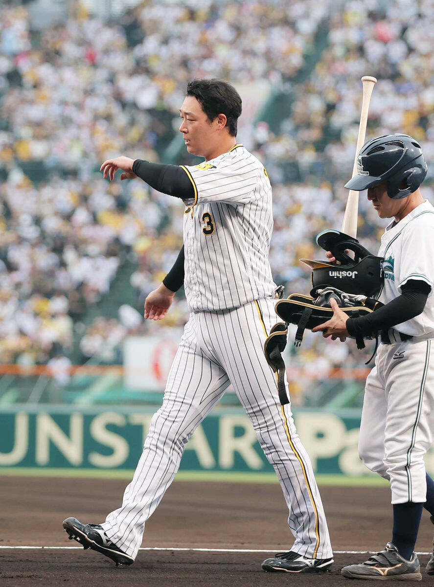【阪神】大山悠輔、初回１死一、三塁の好機で打席に立つも併殺打　クリーンアップに快音出ず