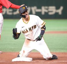 【巨人】吉川尚輝が同点三塁打→ヘルナンデス打で首位・広島に逆転！