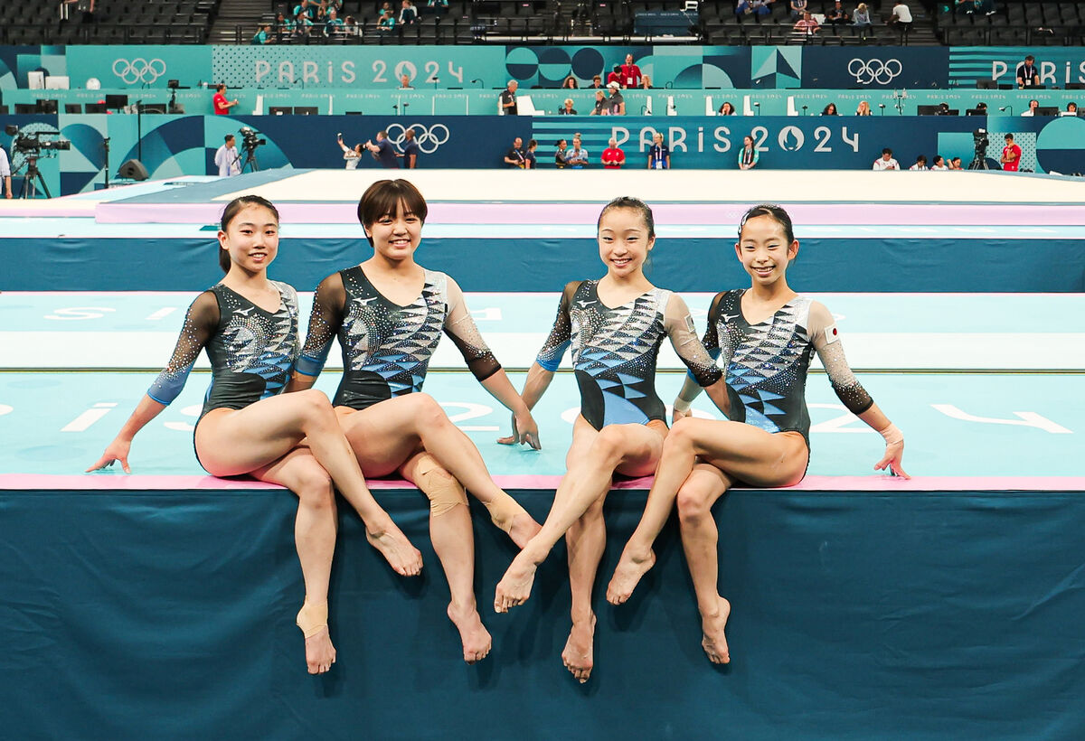 【パリ五輪】体操女子日本代表が試合会場で初練習　代表辞退の宮田笙子からメッセージ「応援しているから」