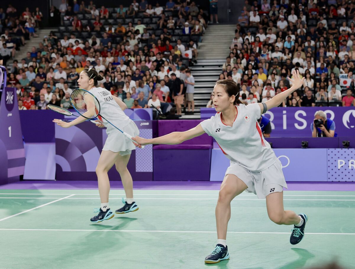 バドミントン 　女子ダブルス準決勝　シダマツペアは第１ゲームを落とす…パリ五輪