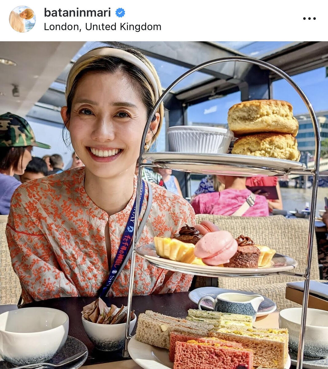 おばたのお兄さん、山崎夕貴アナ＆長男との家族ショットが素敵！妻の誕生日をロンドンで祝福！