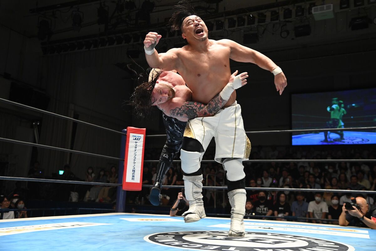 後藤洋央紀、家族の前でＩＷＧＰ　ＧＬＯＢＡＬ王者デビッド・フィンレーを破り白星先行「俺の夢は、息子の夢」…８・７後楽園ホール全成績