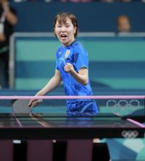 “仕事人”平野美宇が単複２勝！　日本２勝１敗で決勝進出王手…パリ五輪