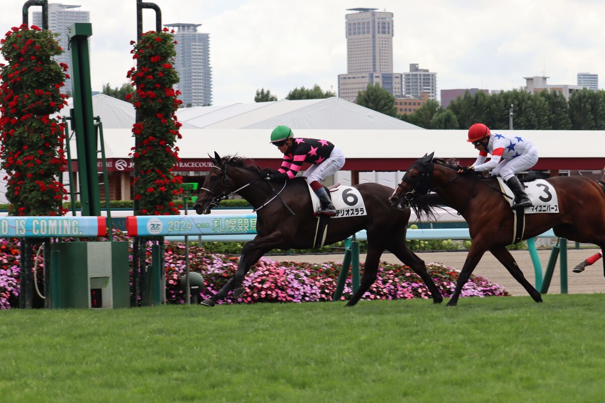 【札幌１Ｒ・２歳未勝利】１番人気のテリオスララが逃げ切り　鮫島克駿騎手「いい時計で走れている」