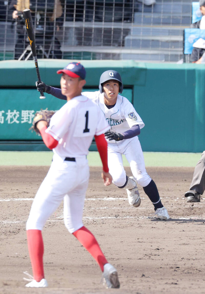 【甲子園】岡山学芸館、全長１９６センチの「特製打撃マシン」効果出た　聖カタリナ学園の１９０センチ右腕・有馬恵叶を攻略し１－０で完封発進！