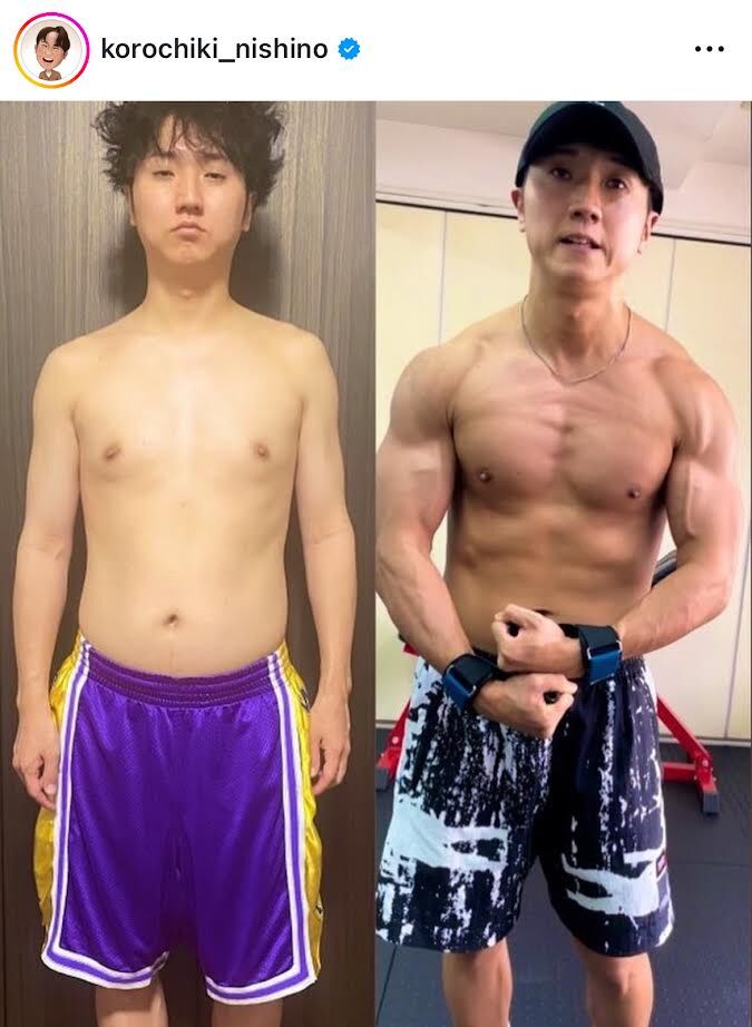 人気お笑い芸人、バッキバキのビフォーアフターが衝撃！１年で別人に「努力半端ねぇ」「すごい」