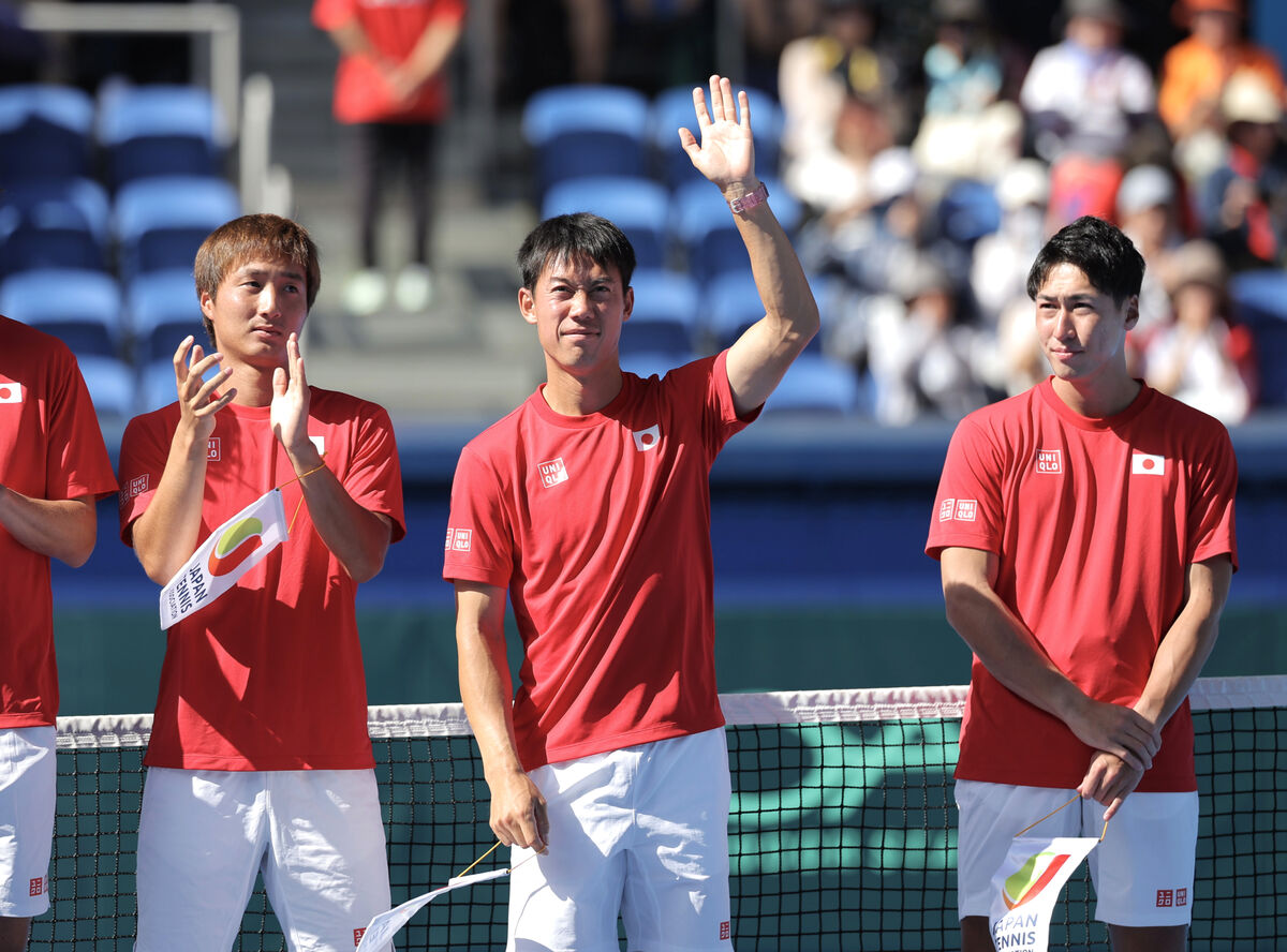 錦織圭、完売で満員の観客の前で、デビス杯８年ぶりの勝利に「うれしいですね」