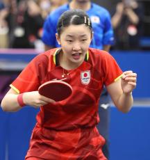 張本美和、決勝進出ならず　準々決勝で陳幸同を撃破も世界１位の孫穎莎に２―４で敗れる…ＷＴＴチャンピオンズ・マカオ