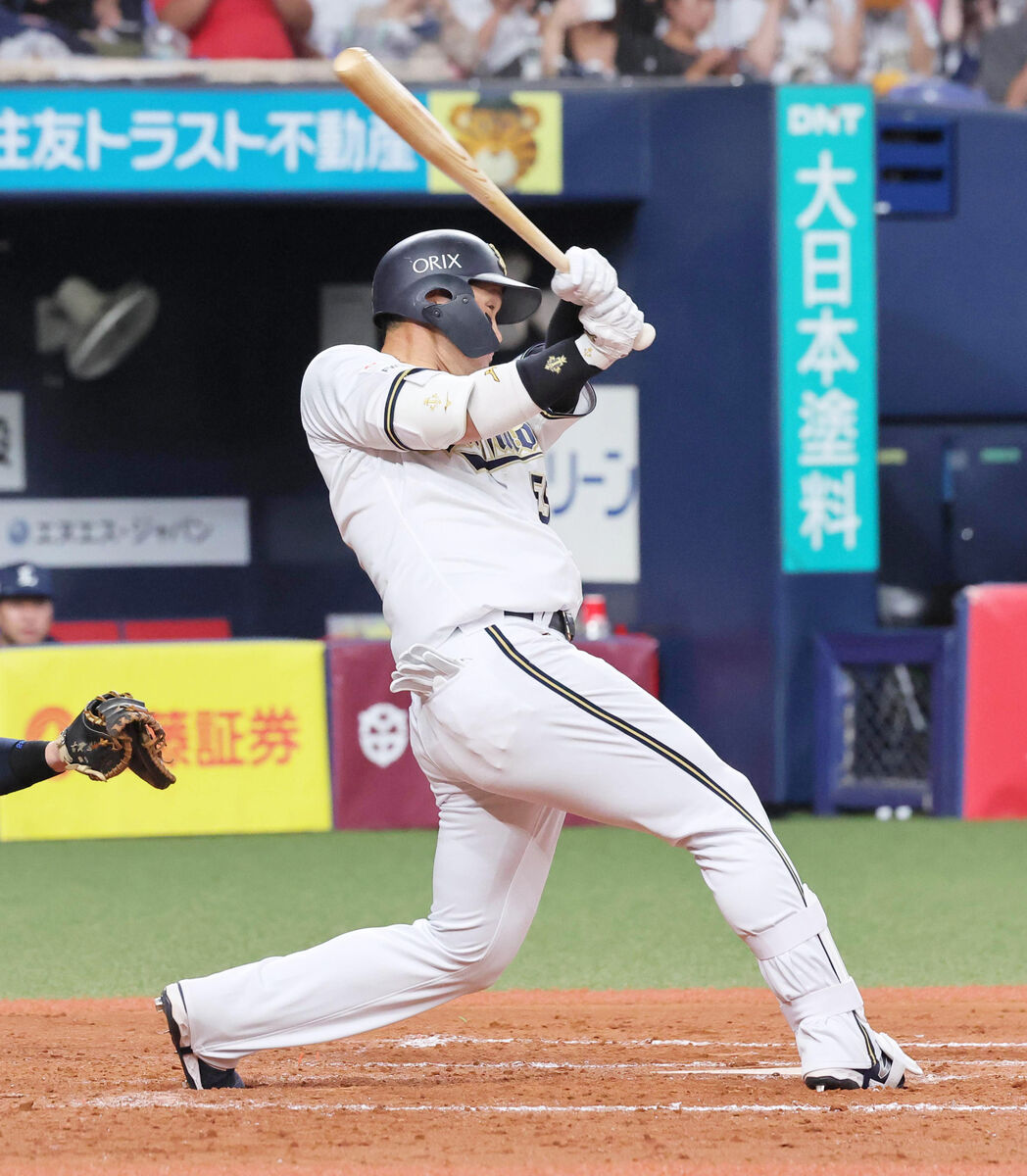 【オリックス】現役ラストゲームのＴ―岡田が２打席目で右前打…弟分の杉本裕太郎は惜別弾