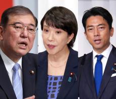 小泉進次郎氏、自民党総裁選“大本命”から３位転落？情勢調査前回トップも決選投票ピンチ…麻生太郎氏に支援要請