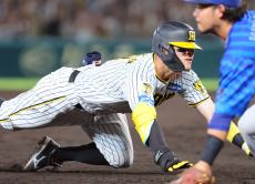 【阪神】佐藤輝明、逆転２点適時三塁打で２位決めた　岡田監督は「よくひっくり返した」