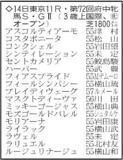 【府中牝馬ステークス展望】ローズＳ、阪神牝馬Ｓに続く重賞３勝目を狙うマスクトディーヴァに注目