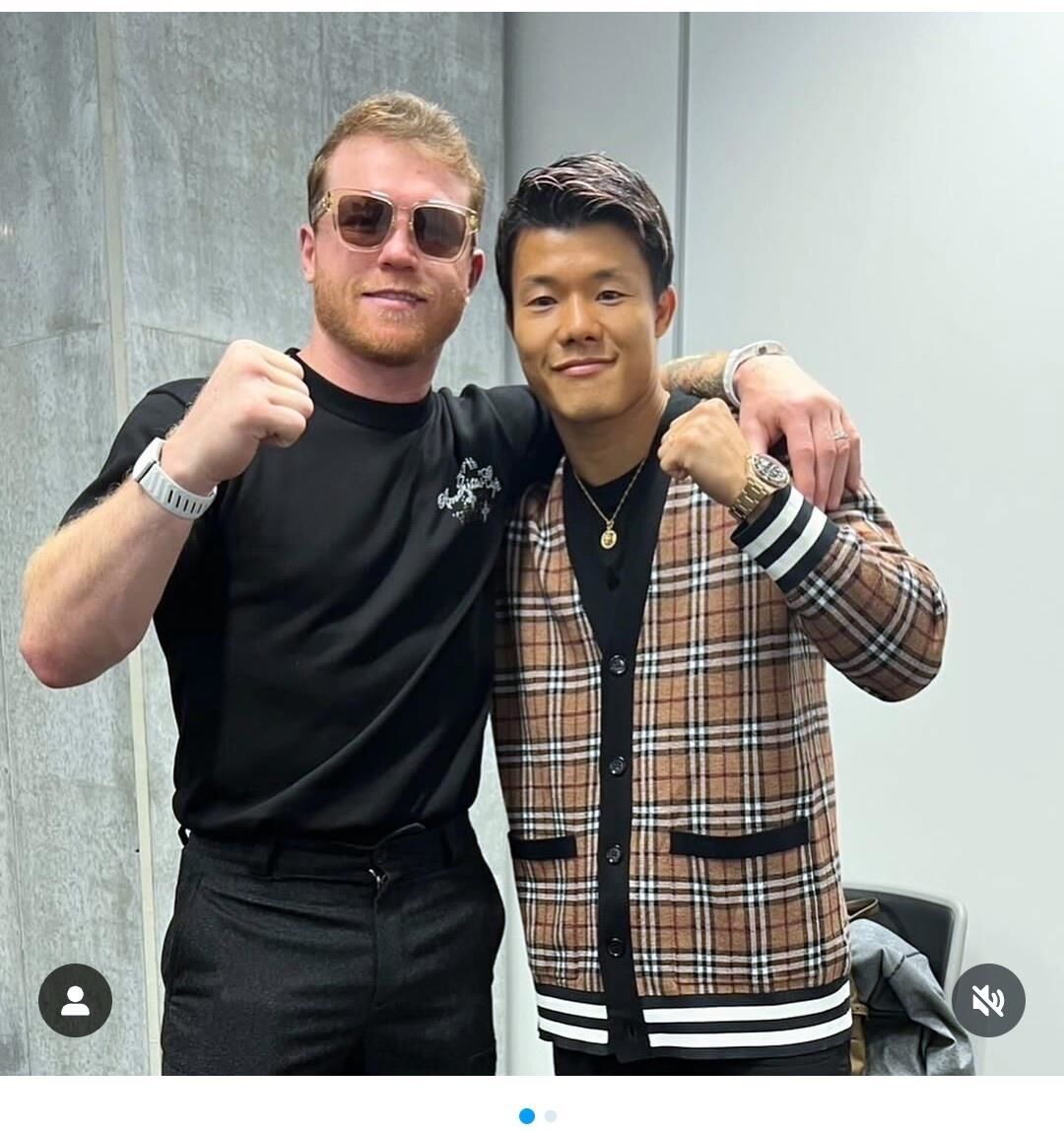 亀田和毅、インスタで”カネロ”ことサウル・アルバレスと２ショット披露　メキシコ修行時代から旧知の仲