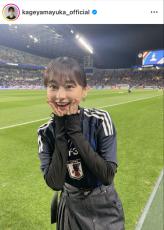 元日向坂４６・影山優佳、日本代表ユニを着てＷ杯最終予選のピッチに「埼スタに天使が舞い降りていた」の声