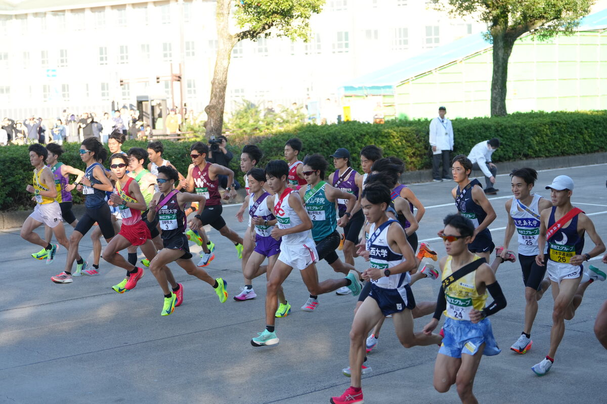 全日本大学駅伝１区は日体大の平島龍斗（３年）が区間賞　国学院大は２位、青学大は４位、駒大は１３位も７秒差