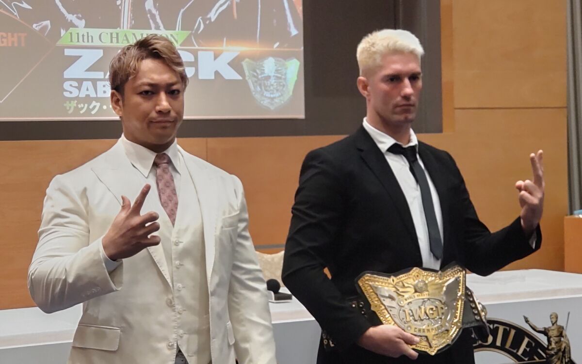 新日本プロレス「１・４東京ドーム」カード決定…ＩＷＧＰ世界王者・ザック・セイバーＪｒ．　ｖｓ　海野翔太