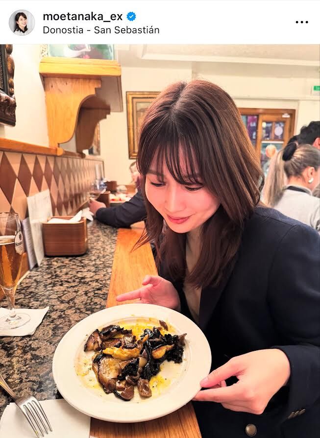 テレ朝・田中萌アナ、スペイン旅行ではしご酒！“まさかの遭遇”に驚きの声「凄すぎる」「素敵」