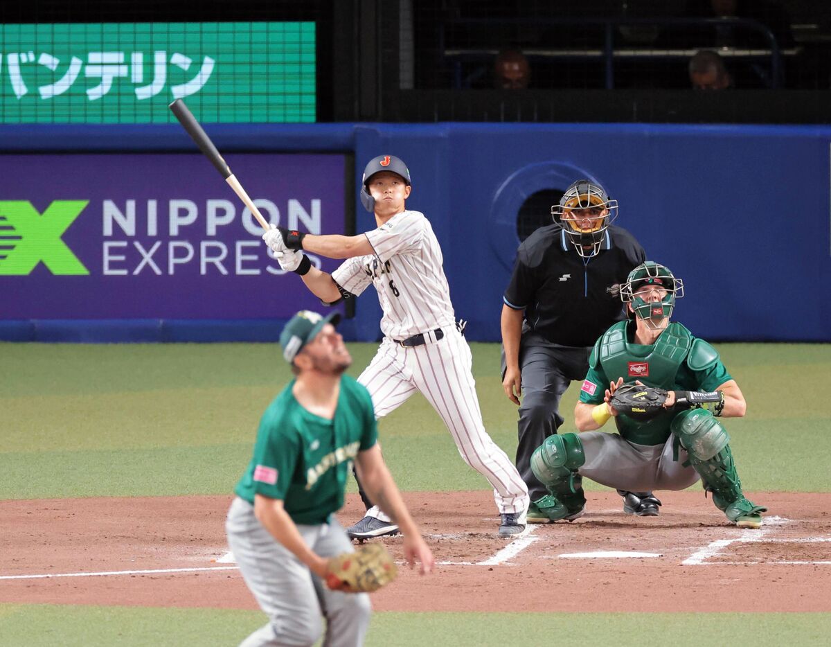 【侍ジャパン】辰己涼介が先制の左犠飛「独特の国際大会の雰囲気で先制点が取れて良かったです」