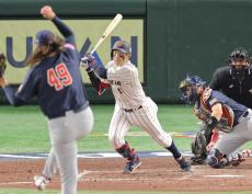 【侍ジャパン】小園海斗が勝ち越し２点打　広島コンビで鮮やか逆転　スーパーＲ米国戦