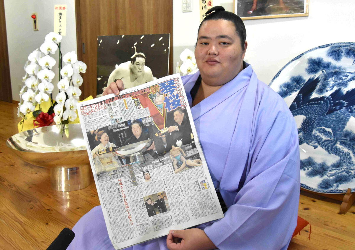 初優勝の琴桜に石破茂首相から祝福「ありがたい」　綱取りへ「早く先代に追いつきたい」…優勝一夜明け会見