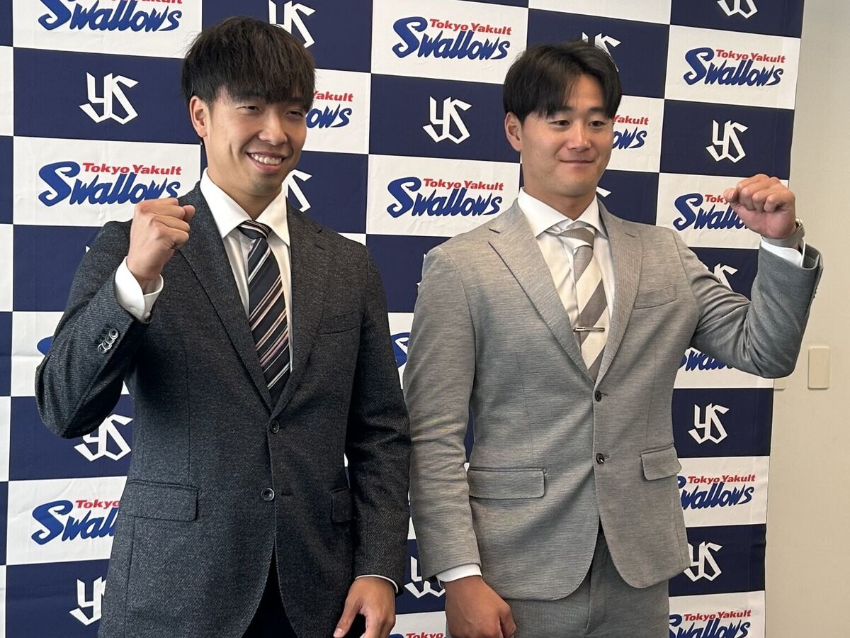 【ヤクルト】前ソフトバンク・佐藤琢磨、前楽天・沢野聖悠と育成契約　球団の印象は「つば九郎…」