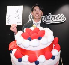 【ロッテ】高部瑛斗、２７歳の誕生日に５００万円増の３３００万円でサイン「覚悟を持って優勝させられるように」