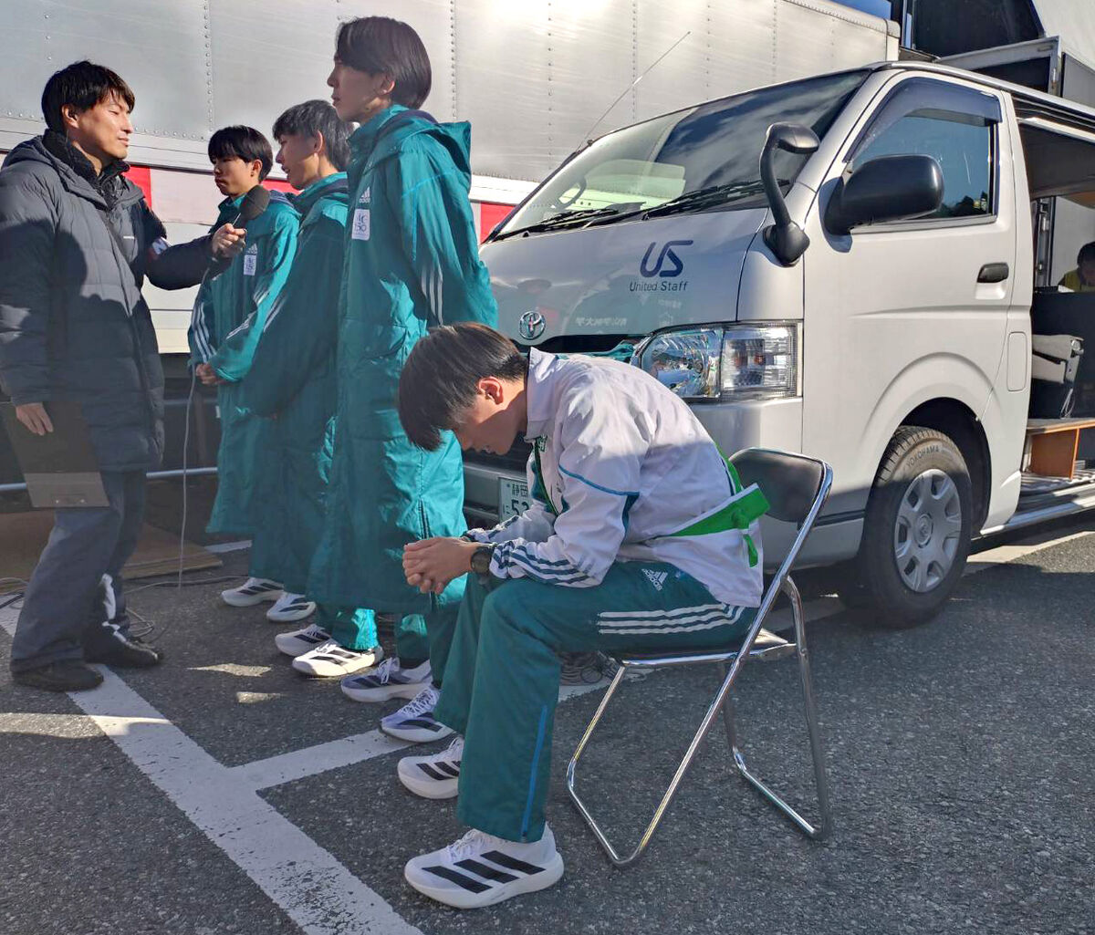 箱根駅伝５区「４代目山の神」の青学大・若林宏樹はゴール後精根尽きて座り込む「最高に気持ちよかった」