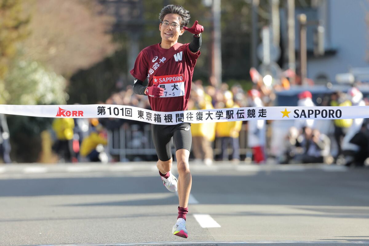 【箱根駅伝】「山の名探偵としてここに来ている」早大５区・工藤慎作が区間２位の好走　コナンポーズでフィニッシュ