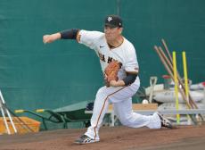 【巨人】田中将大が順調な調整　気温２０度超の暑い那覇でブルペン入り３８球