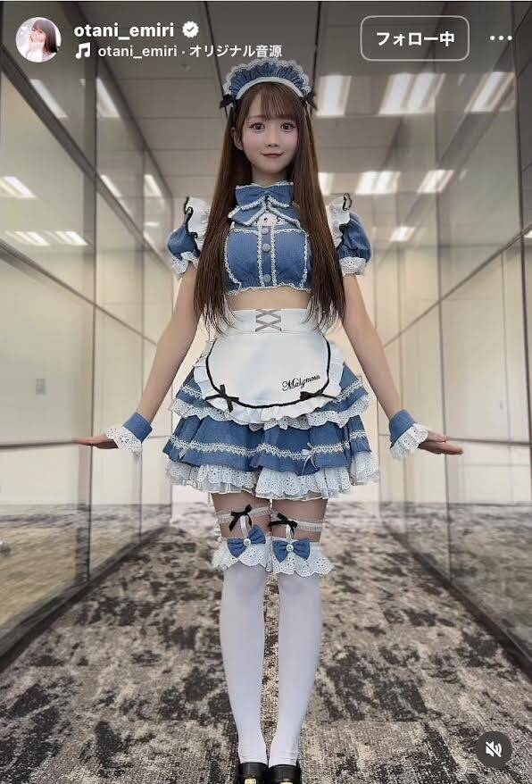 イコラブ・大谷映美里のお腹見せメイド姿が破壊力バツグン！「需要しか